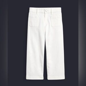 NWT! J. Crew Crewcuts | Girls' garment-dyed wide-leg jean | White | Size 12